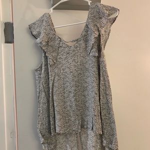 BCBG blouse! Size M Black and White Stripe